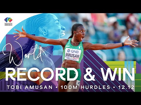 WORLD RECORD 12.12 🇳🇬  - Amusan wins 100m hurdles | World Athletics Championships Oregon 22