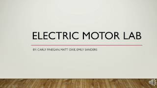 LB 274 Electric Motor Lab