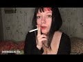 Girl Smoking Cigarette Close Up