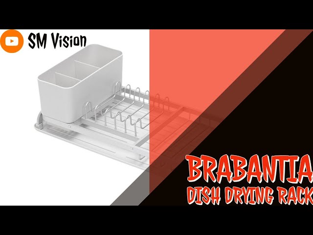  Brabantia Compact Dish Drying Rack, Light Gray