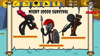 x999999999 SUPREME ZOMBIE SURVIVAL IN NIGHT 10000 | STICK WAR LEGACY - KASUBUKTQ