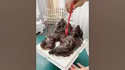 Micro landscape cake making process cake training #shorts