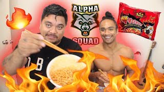 THE x2 SPICY NOODLES CHALLENGE w/ @MARKTUKU