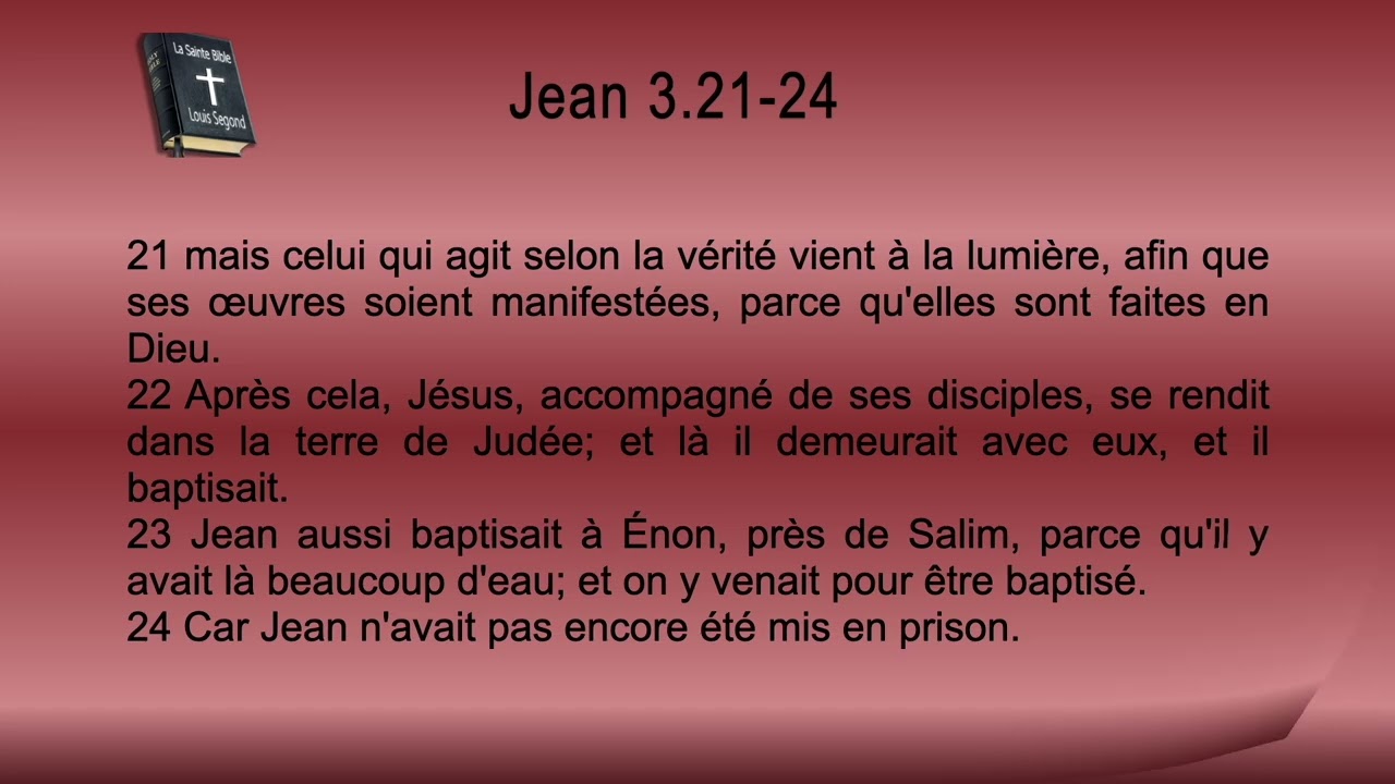 43 L'Évangile de Jean Sg1910 ch 3 20260118