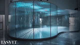 Lasvit - Ross Lovegrove Exhibition Centre Pompidou, Feat. Lasvits Liquidkristal Pavilion