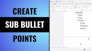 How to Create Sub Bullet Points in MS Word