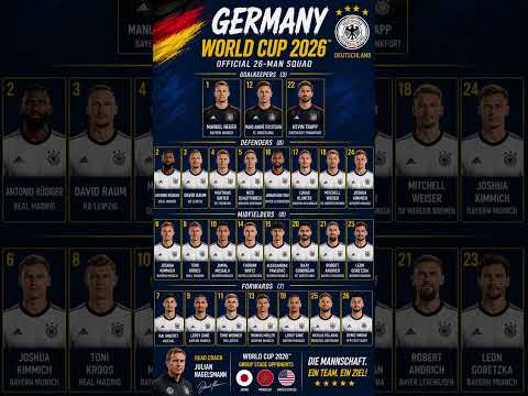 GERMANY WORLD CUP SQUAD #football #worldcup #germany