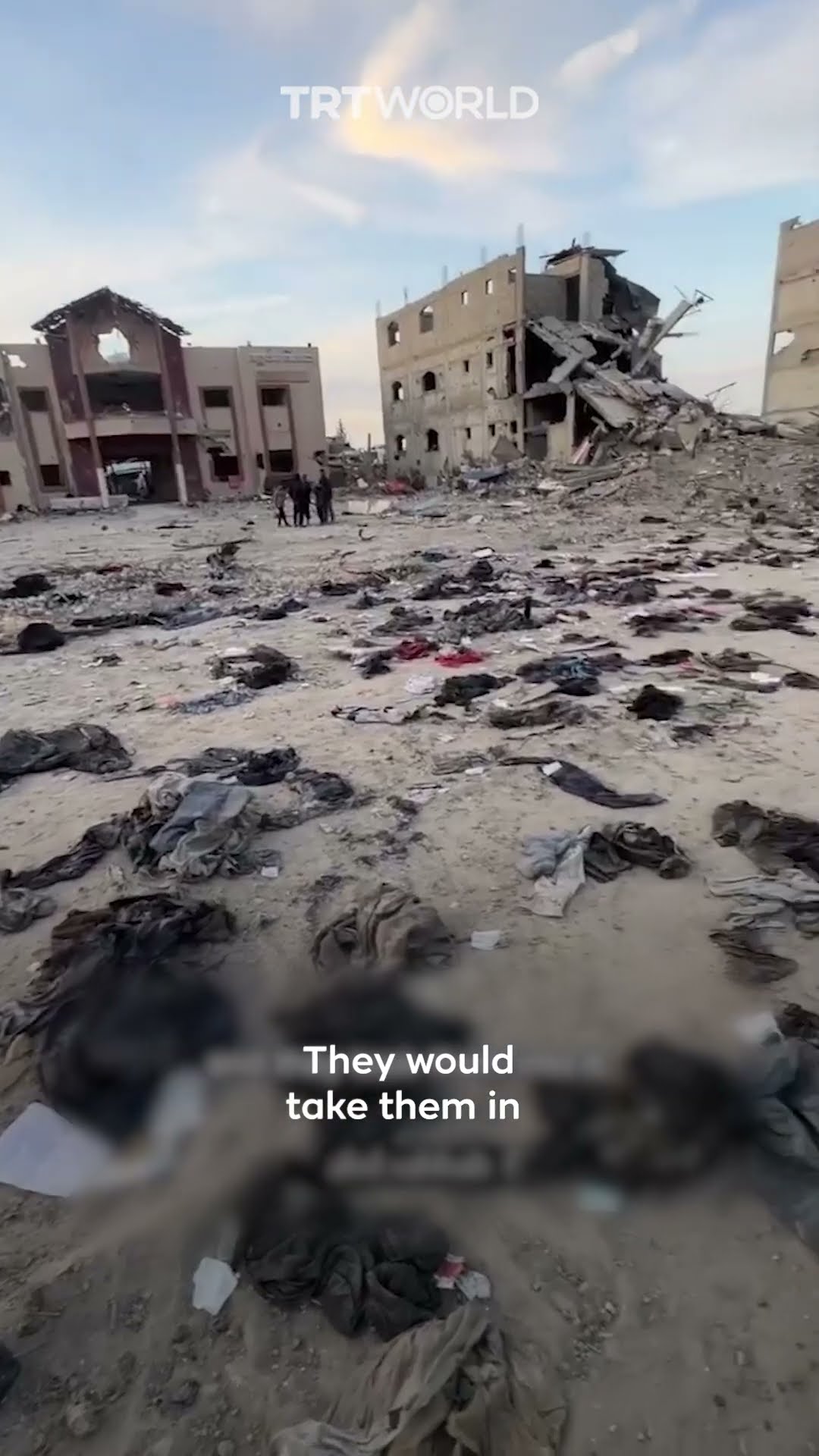 Clothing left behind from Palestinian detainees stripped by Israeli forces