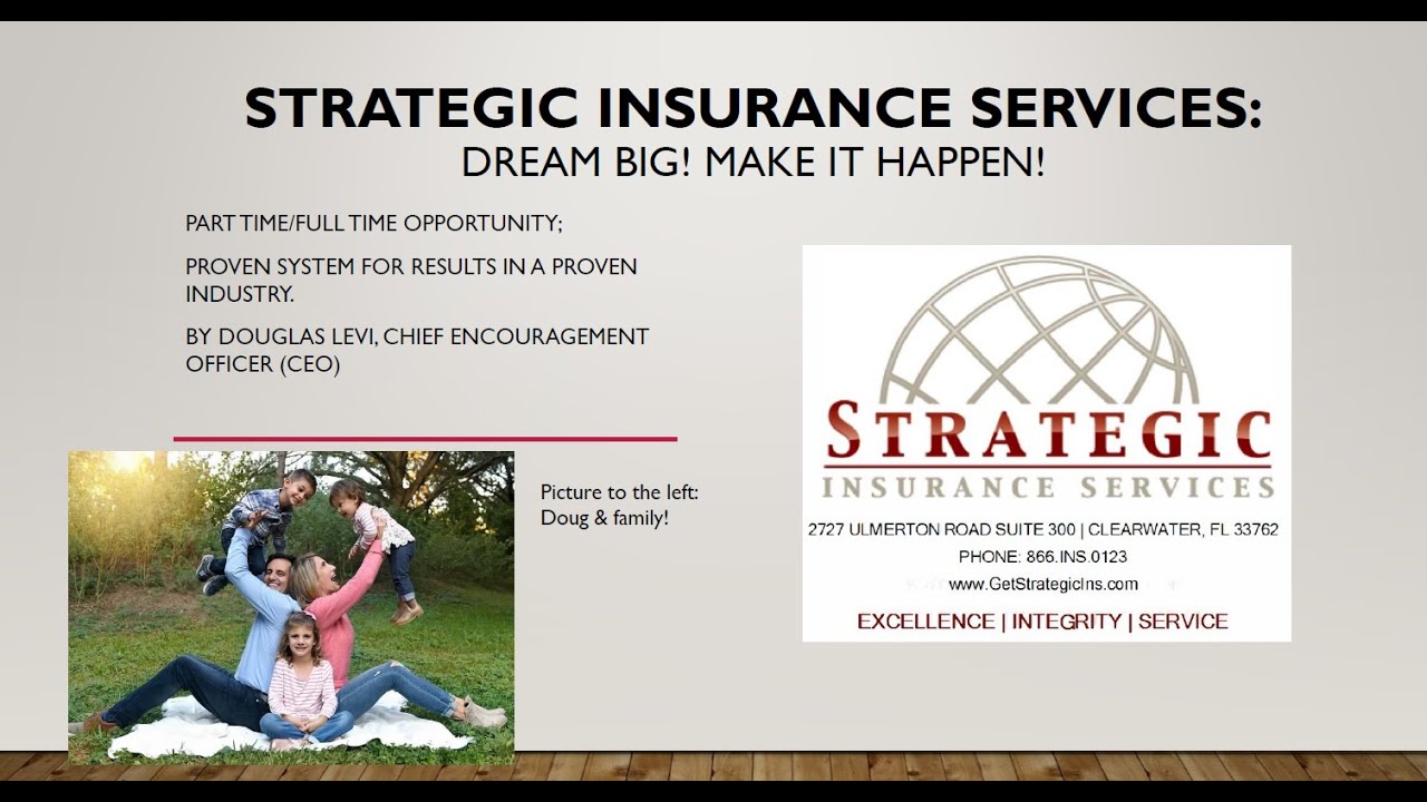 Strategic Insurance Opportunity Overview Live Zoom Call