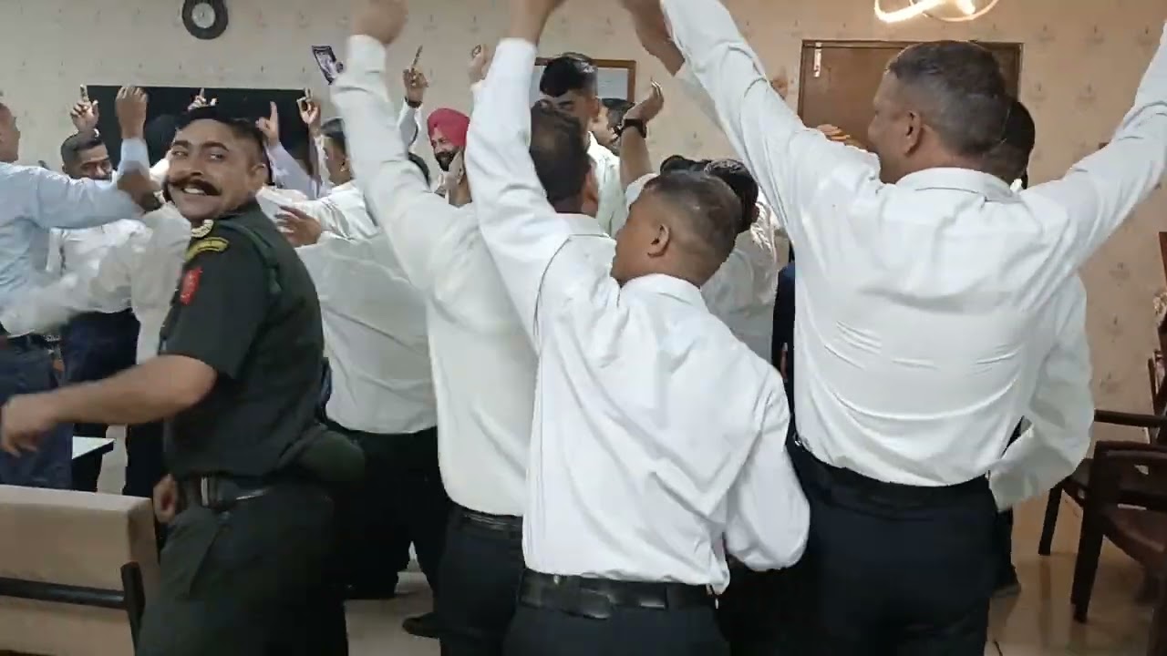 Emotional moment of farewell in army