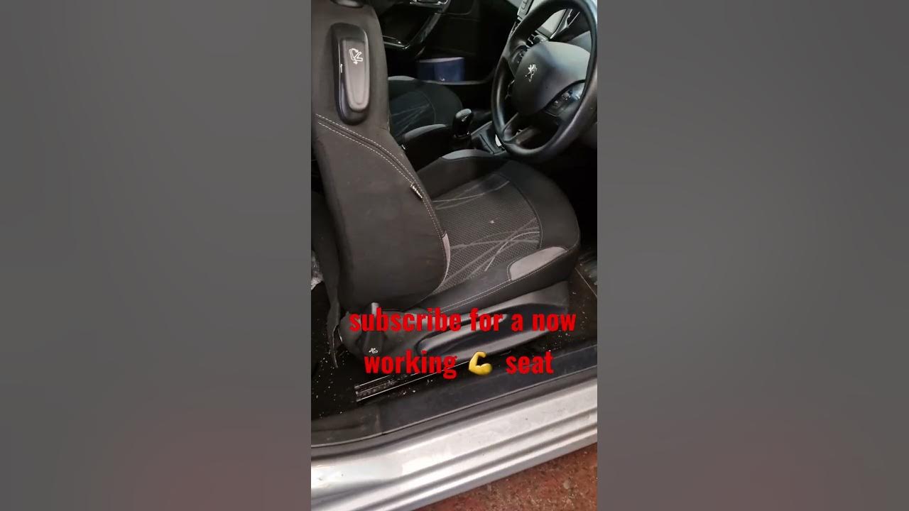 peugeot 208 seat repaired unjammed mechanic broken repair YouTube