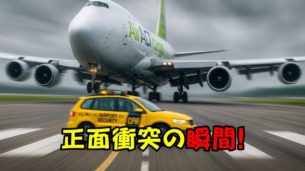 警備車両に正面衝突!EK9788が制御不能で海へ|エミレーツ・スカイカーゴ9788