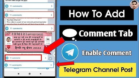 How to enable leave a comment on Telegram Channel
