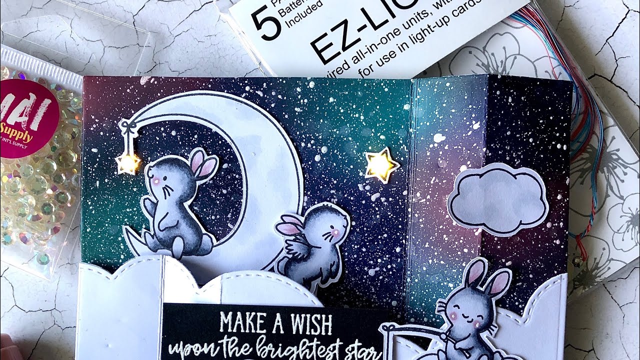 Interactive Light-up Mama Elephant card - Pear Blossom Press and HAI Supply