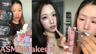 ASMR Makeup &amp; Skincare tutorial 🎀 Satisfying Videos ♡ Aesthetic ✨️