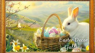Spring Bunny Easter Gallery 🐇 Cottage Floral Art with Music | Frame TV Art Screensaver screenshot 5