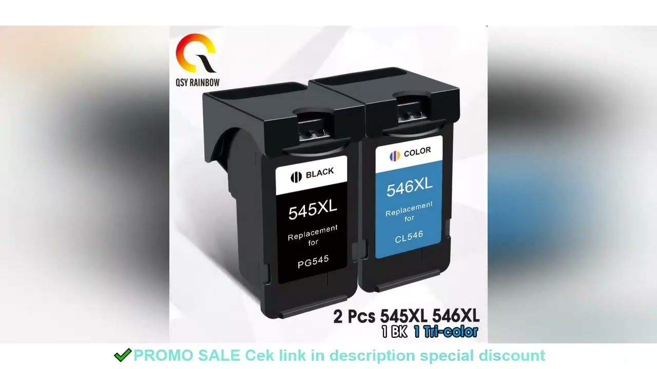 QSYRAINBOW 545 546 XL Cartridge Replacement For Canon PG 545XL CL546 For Pixma MG3050 IP2800 IP2850