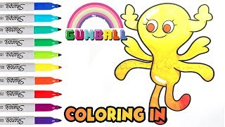 The amazing world of gumball coloring in page for kids with markers