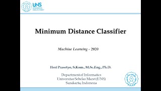 [Machine Learning - Informatika UNS] Bab 03. Minimum Distance Classifier