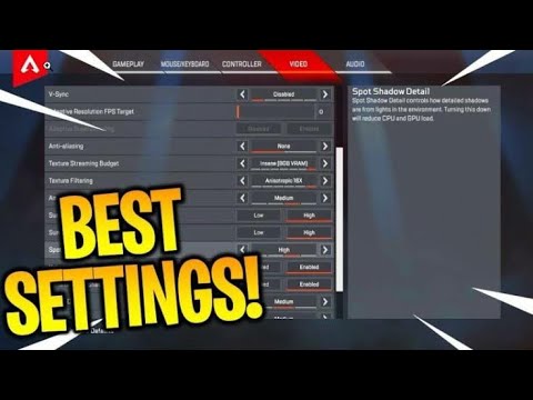 Milepæl Monet Løve Best Apex legends Settings & Sensitivity for Console (PS4/ Xbox one) -  YouTube