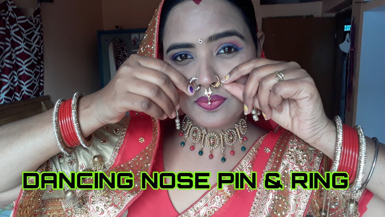 Meesho Dancing Nose Pin how to wear and remove🌟Part-122🌟