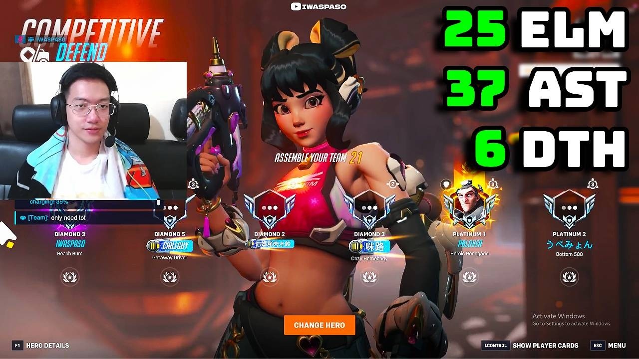 King's row chaos with Juno (15k heals and 25 saves)