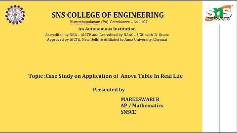 Application of ANOVA TABLE in Real | probability, statistics and numerical methods