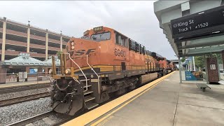 (Northbound) 6960 blasts through Auburn Station and a friendly nice crew 😀 (RARE)
