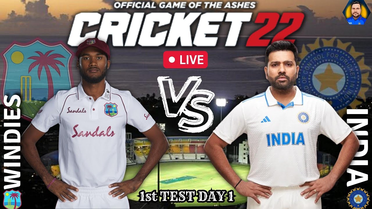 🔴LIVE West Indies vs India - 1st Test Day 3 Session 1 - Cricket 22 - blackops gaingyt