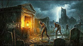 Dark Rainy Graveyard with Ghouls | Thunderstorm Sounds for Sleeping and Relaxation