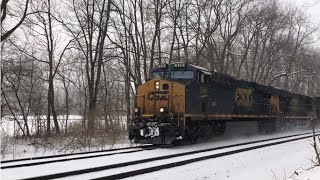 CSX 948, and 5467 pulls a coal train through cuyahoga falls Ohio