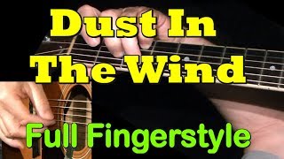 "DUST IN THE WIND" (Kansas) | Full Fingerstyle Guitar Cover + TAB | GuitarNick.com chords