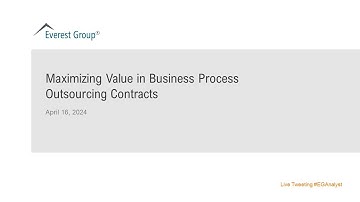 On-demand Webinar: Maximizing Value in Business Process Outsourcing Contracts