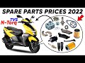 Spare parts prices 2022   tvs ntorq 125cc   tvsntorq125 youtube bikespareparts