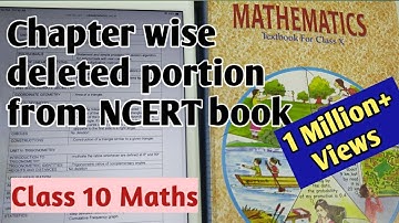 Reduced Syllabus Class 10 Maths 2021-22 & 2020-21/ Chapter wise deleted portion class 10 Maths CBSE