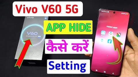 Vivo v60 5g app hide kaise kare / how to hide apps  in vivo v60 5g / app hide setting !!