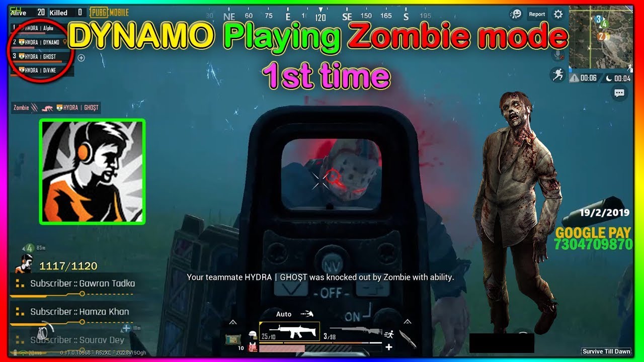 DYNAMO Playing ZOMBIE mode 1st time || New Zombie Update || Highlight #14