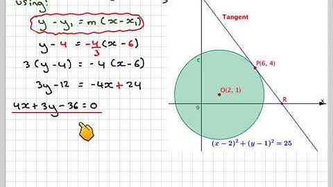 Finding the equation of a tangent of a circle