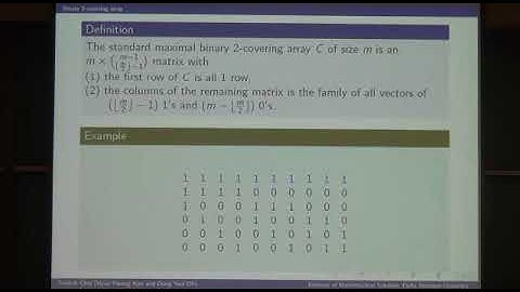 Choi. Soohak (Ewha Womans Uni.) / Structures and lower bounds for binary covering arrays/2012-11-16