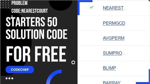 NEAREST COURT SOLUTION || STARTERS 50 || CODECHEF SOLUTION CODE || CPP || PROBLEMCODE :-nearestcourt