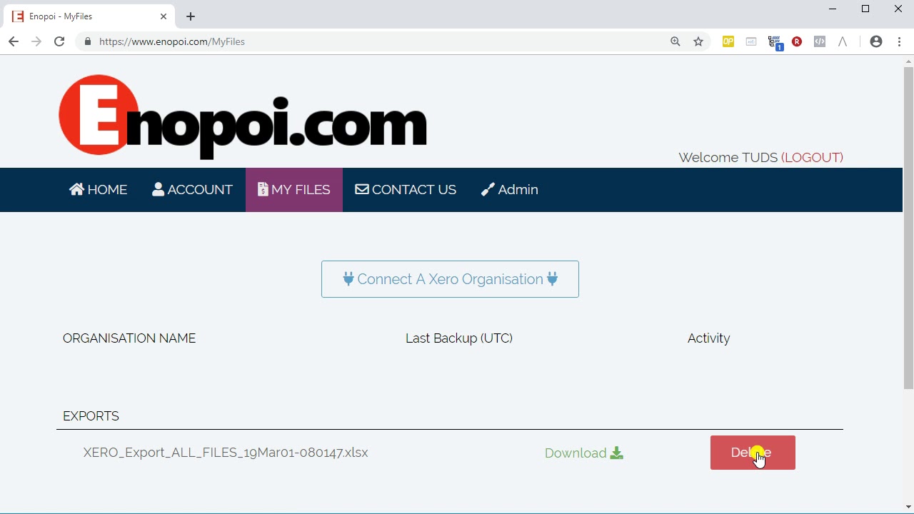 Enopoi - Disconnect Your Xero File, Delete Your Data.