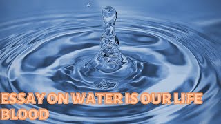 Water is our life blood (English Essay)