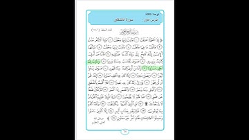 إسلامية الأول المتوسط/ الايات (١-١٥) من سورة الانشقاق/ ص٦٨
