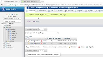 Relaciones en MySQL phpMyAdmin