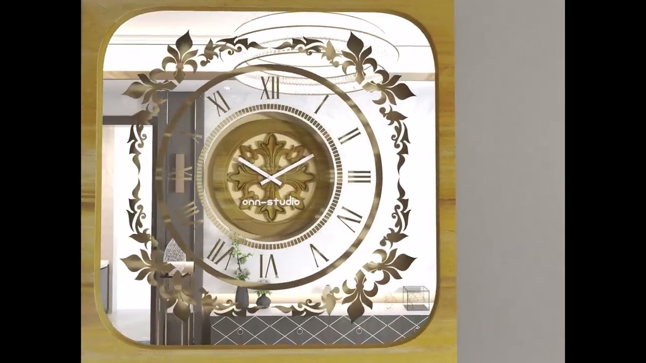 Boho Style Roman Numeral Mirror Clock - Unique Wall Art for Living Rooms