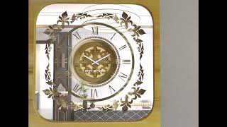 Boho Style Roman Numeral Mirror Clock - Unique Wall Art for Living Rooms