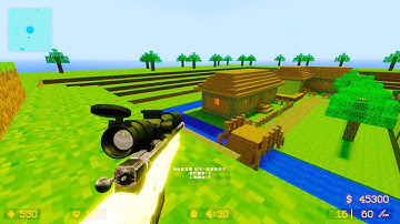 Counter Strike Source - Zombie Mod Online Gameplay on de_minecraft_village Map