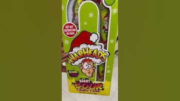 GREEN APPLE WARHEADS SOUR CANDY 🍭CHRISTMAS EDITION #shorts #asmr #satisfying #sourcandy