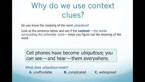 Context Clues P 1   Intro and Definition