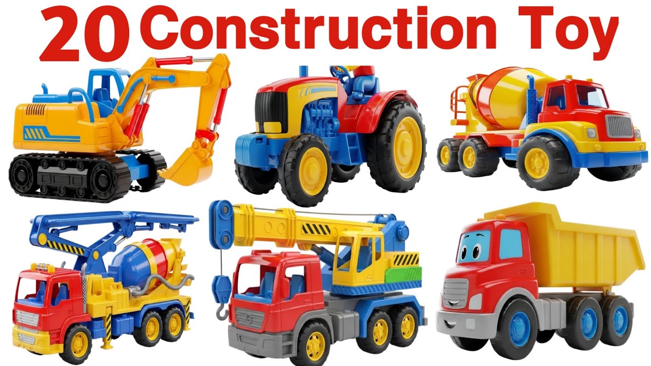 20 Toy Construction Vehicles | Kids Learning Construction Toys | Educational Toys for Toddlers